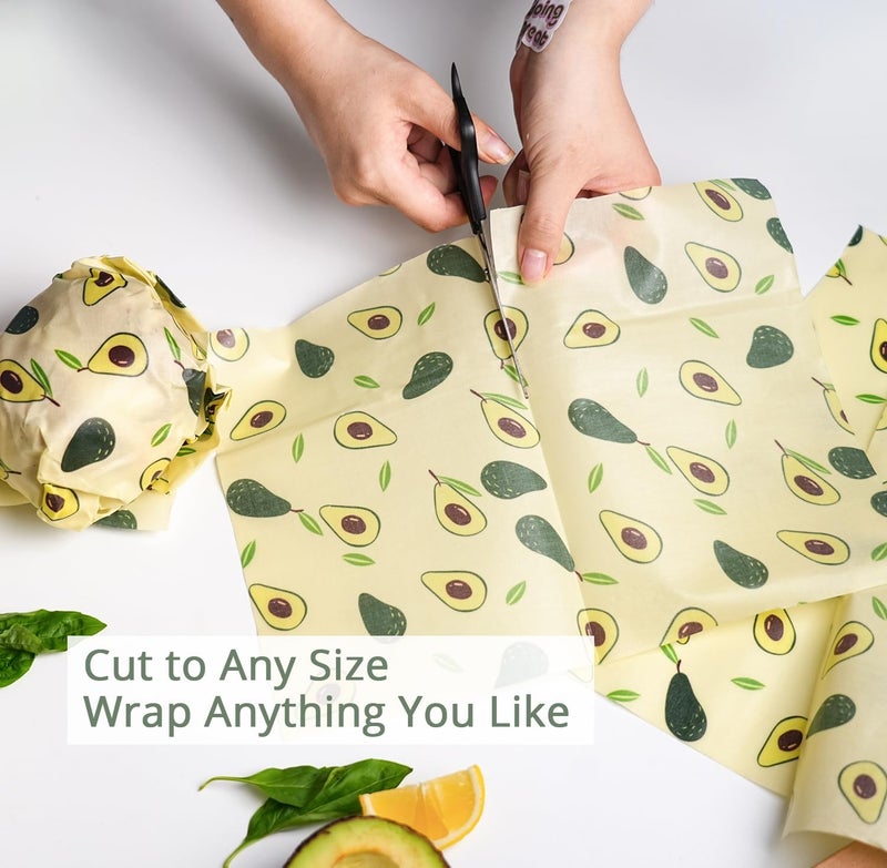WeAreULEF Beeswax Food Wrap Roll – 13" x 40" Reusable Beeswax Wrap & Cut-to-Size | Organic Alternative to Plastic Wrap, Sandwich & Bowl Covers | Eco Friendly, Zero Waste, Plastic-Free Food Storage Wrap - Image 4